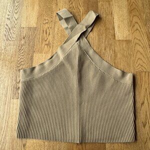 Forever 21 Tan Ribbed Crop Top Size XL